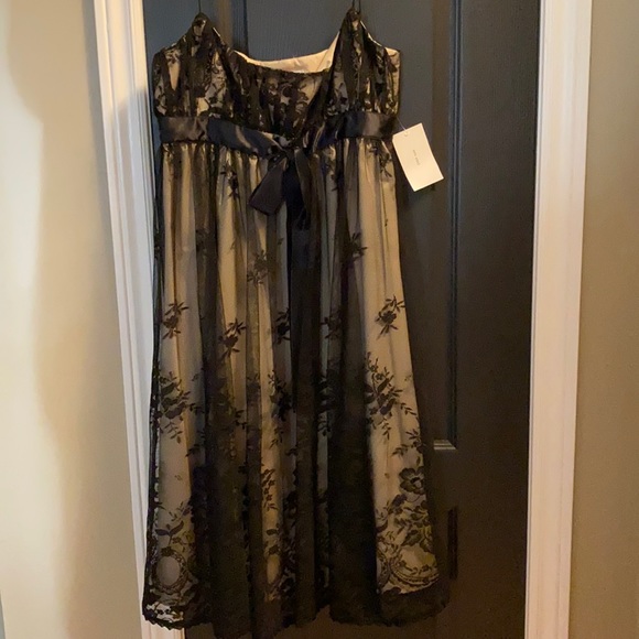 Zara Womens black lace dress Sz L - Picture 2 of 6